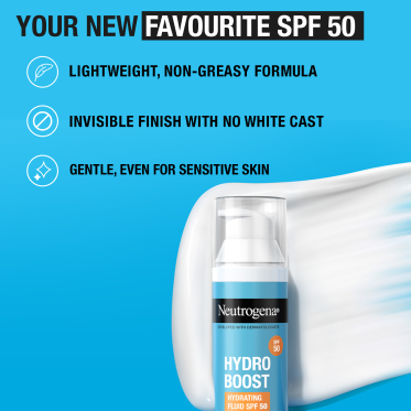 Your new favourite SPF 50 lightweight, invisible finish and gentle.