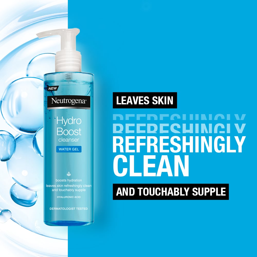NEUTROGENA® Hydro Boost leaves skin refreshingly clean and touchably supple