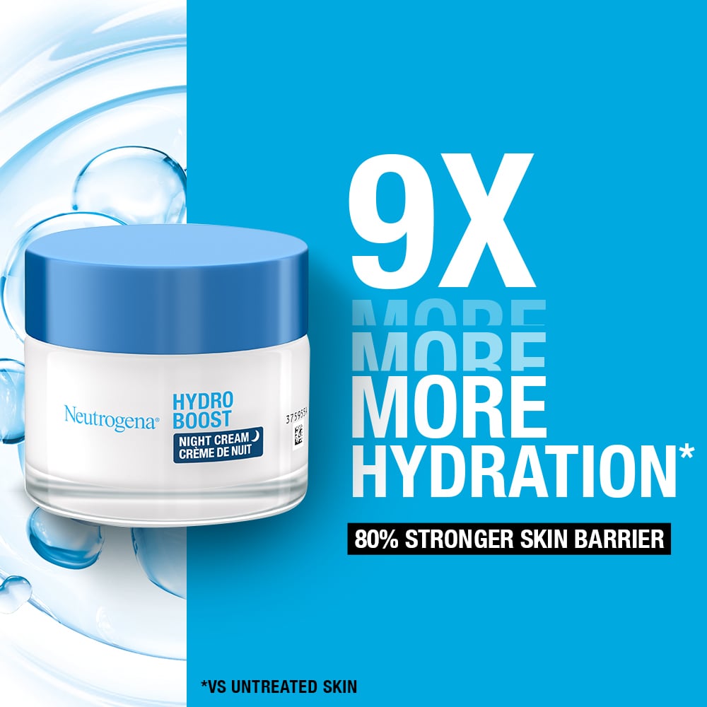 NEUTROGENA® Hydro Boost I9X more hydration. 80% stronger skin barrier