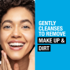 Gently cleanses to remove make up and dirt