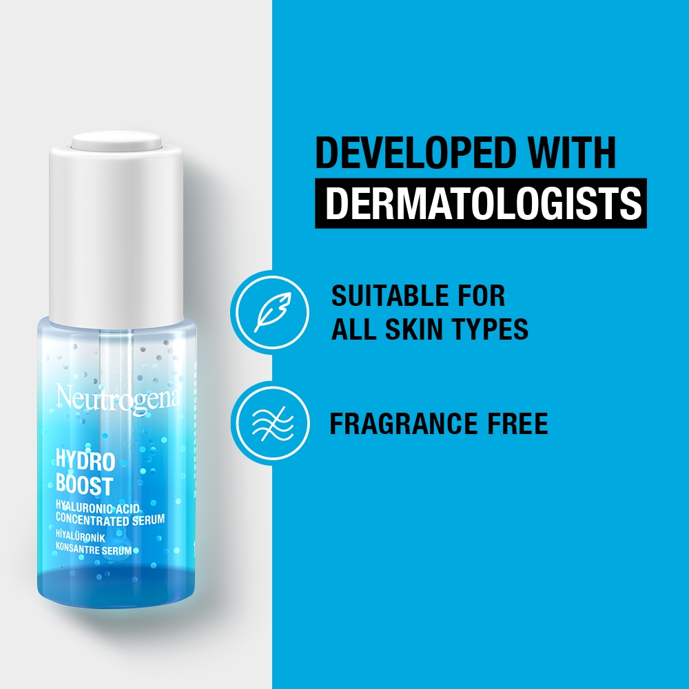 NEUTROGENA® Hydro Boost Developed with Dermatologists. Suitable for all skin types. Fragrance Free