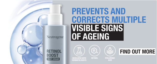 Neutrogena Retinol Boost Prevents and Corrects Multiple Visible Signs of Ageing.