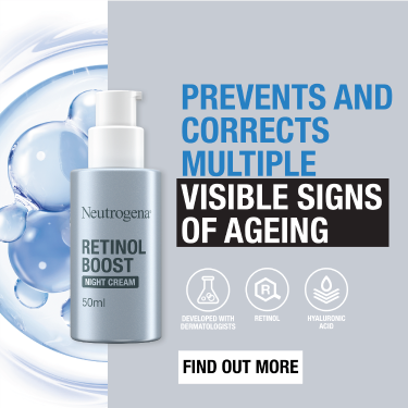 Neutrogena Retinol Boost Prevents and Corrects Multiple Visible Signs of Ageing.